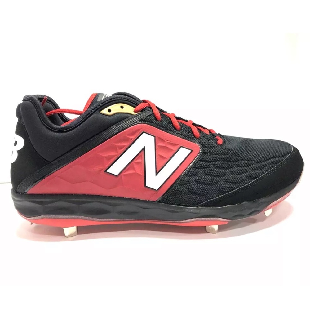 New Balance Men’s 3000v4 Black/Red Baseball Cleats, Size 16 Wide. - Picture 1 of 6